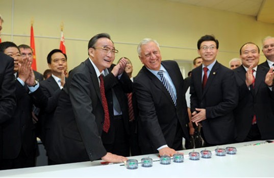 Chairman Wu Bangguo and Belarusian Prime Minister Myasnikovich Attended the Inauguration Ceremony of Minsk 2 Thermal Power Plant